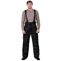 Брюки мужские утеплённые ОХРАНА, цвет чёрный